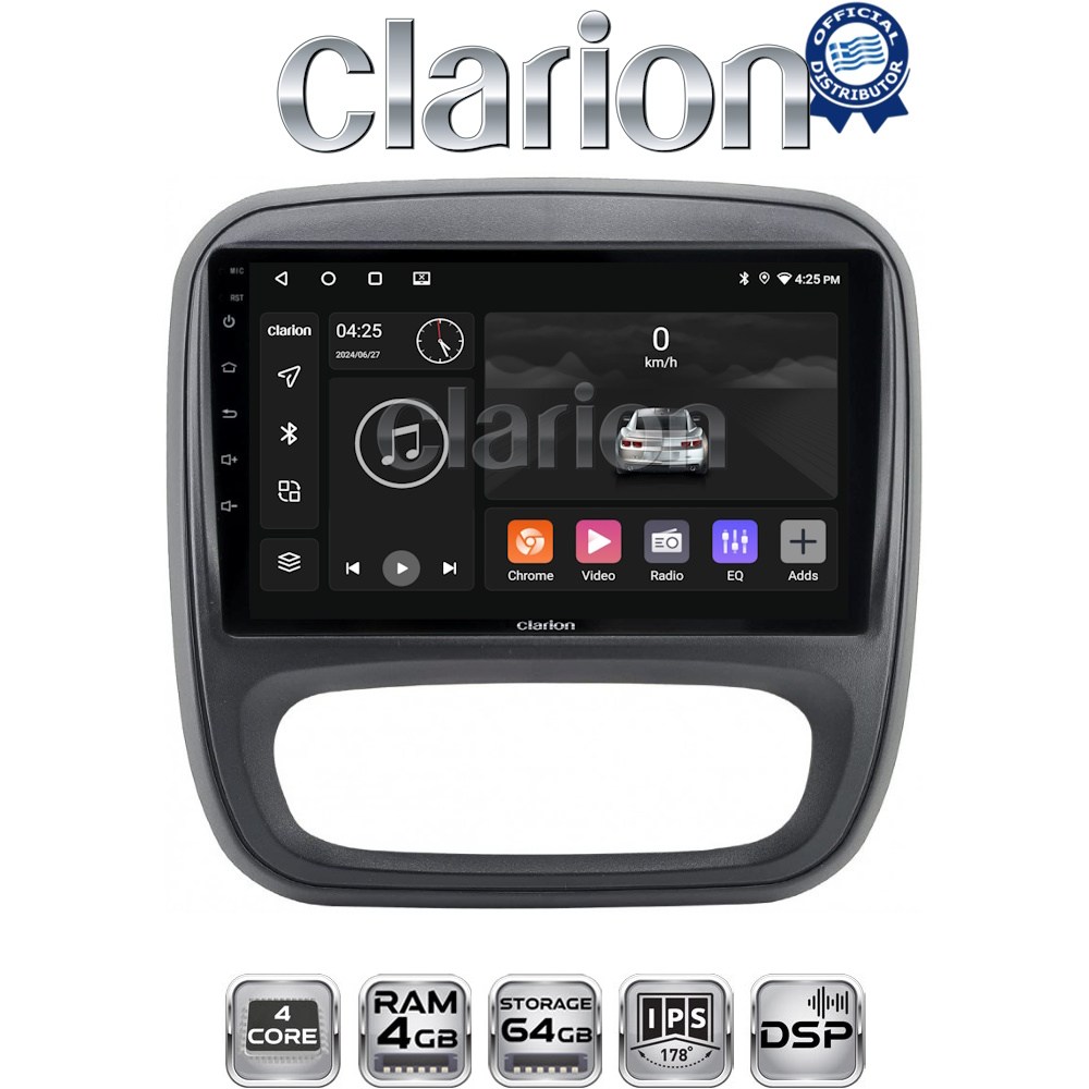 CLARION GL32706 Οθόνη OEM Multimedia Αυτοκινήτου για Opel Vivaro 2014 > 2020 Renault Traffic 2014 > 2020 Nissan NV300 2014 > 2020 Fiat Talento 2014 > 2020