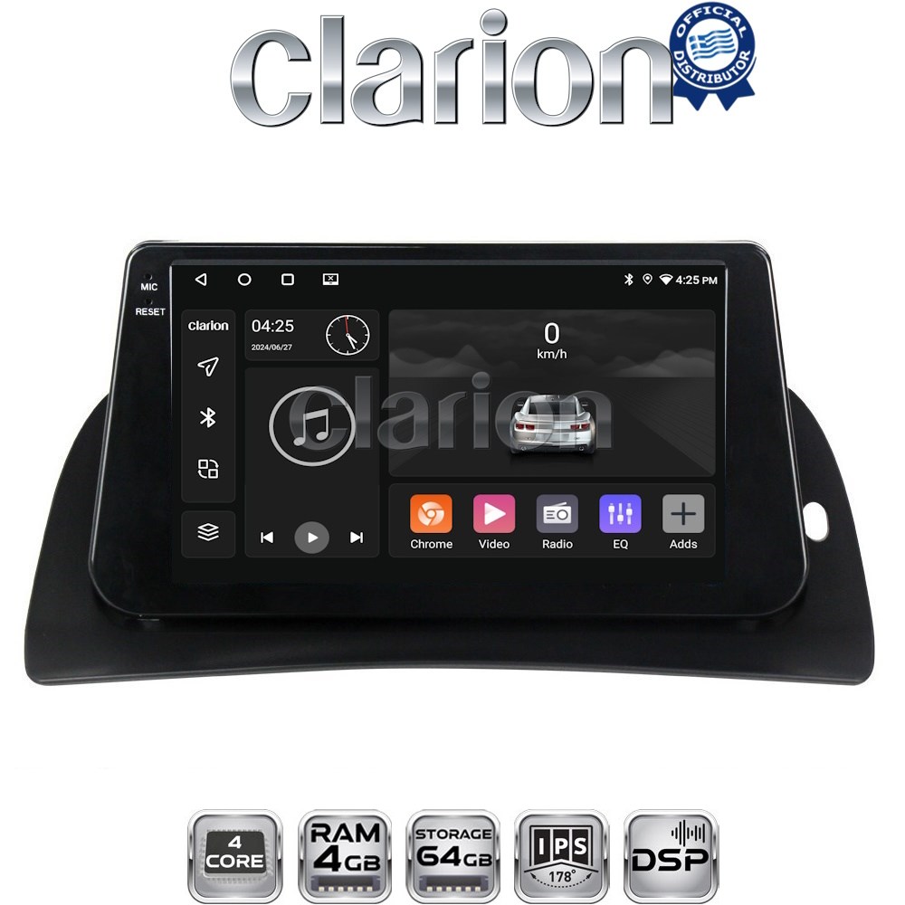 CLARION GL32707 Οθόνη OEM Multimedia Αυτοκινήτου για Renault Kangoo 2011 > 2021 (CarPlay/AndroidAuto/BT/GPS/WIFI/GPRS)