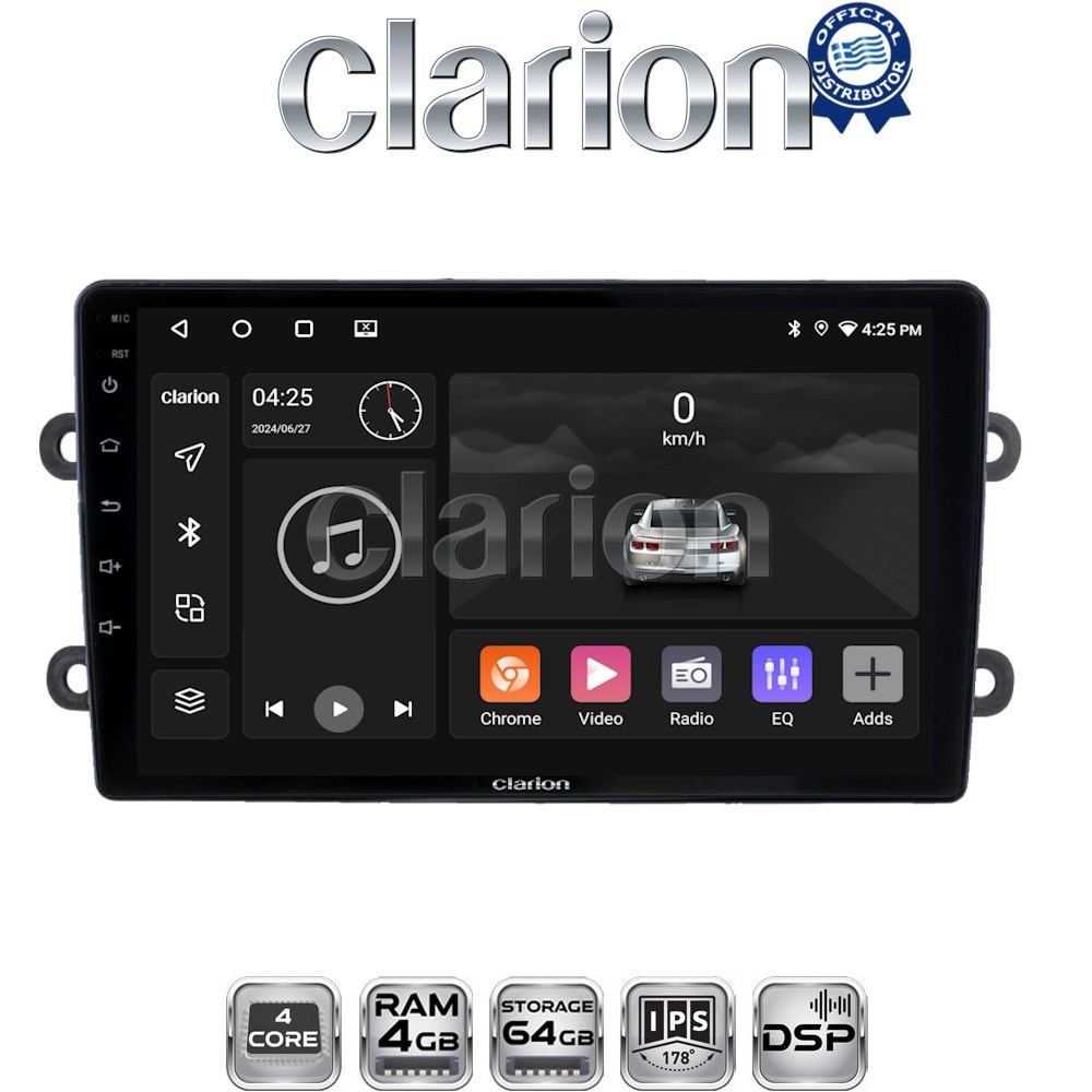 CLARION GL32708 Οθόνη OEM Multimedia Αυτοκινήτου για DACIA DUSTER – LOGAN - SUNDERO 2013 > 2018 (CarPlay/AndroidAuto/BT/GPS/WIFI/GPRS)