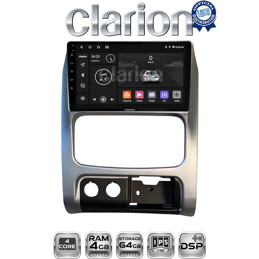 CLARION GL32736 Οθόνη OEM Multimedia Αυτοκινήτου για JEEP CHEROKEE & LIBERTY 2002-2007 (CarPlay/AndroidAuto/BT/GPS/WIFI/GPRS)