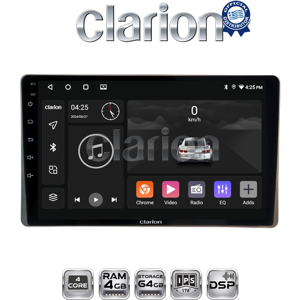 CLARION GL32754 Οθόνη OEM Multimedia Αυτοκινήτου για Toyota Yaris 2023 > (CarPlay/AndroidAuto/BT/GPS/WIFI/GPRS)