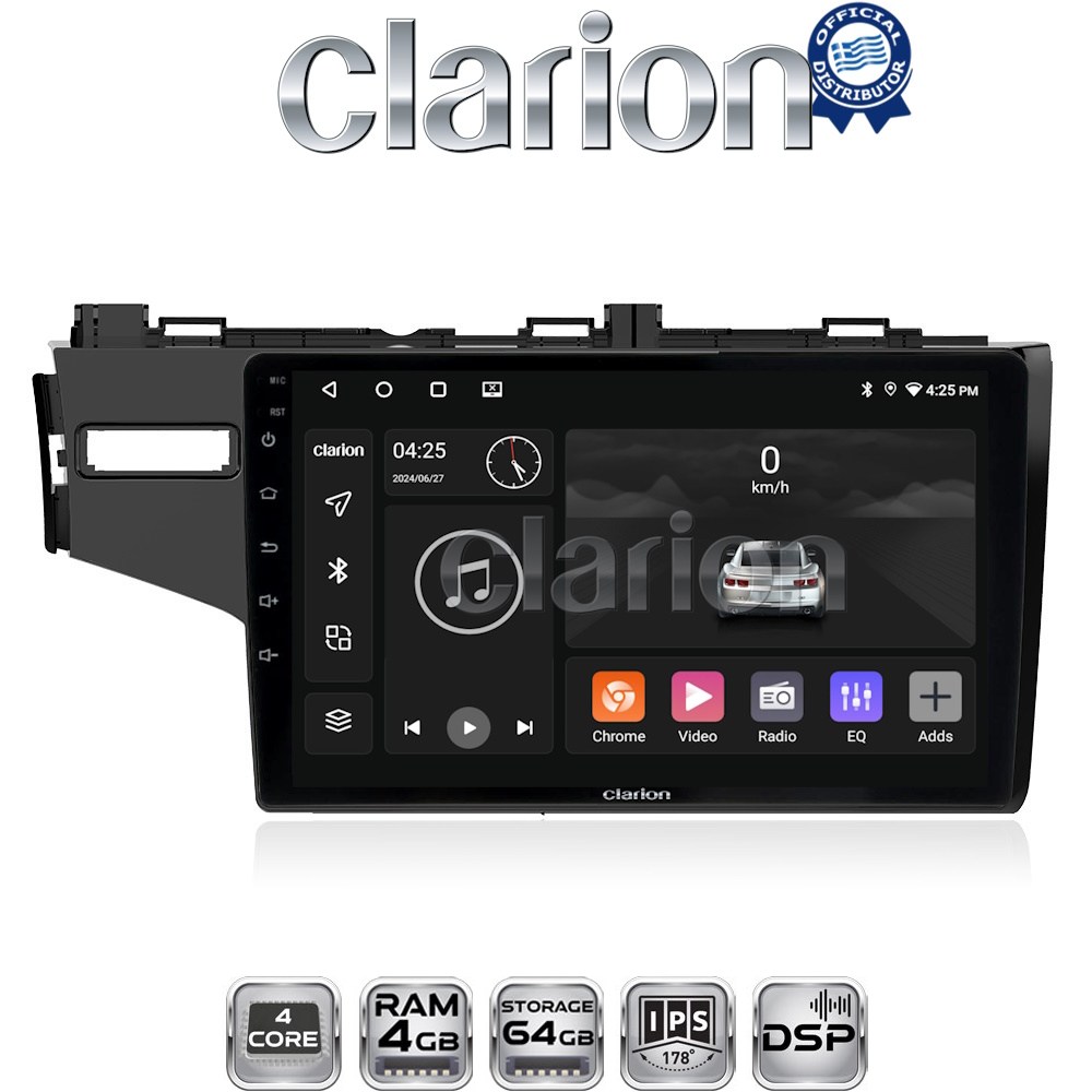 CLARION GL32760 Οθόνη OEM Multimedia Αυτοκινήτου για HONDA JAZZ 2013> (CarPlay/AndroidAuto/BT/GPS/WIFI/GPRS)