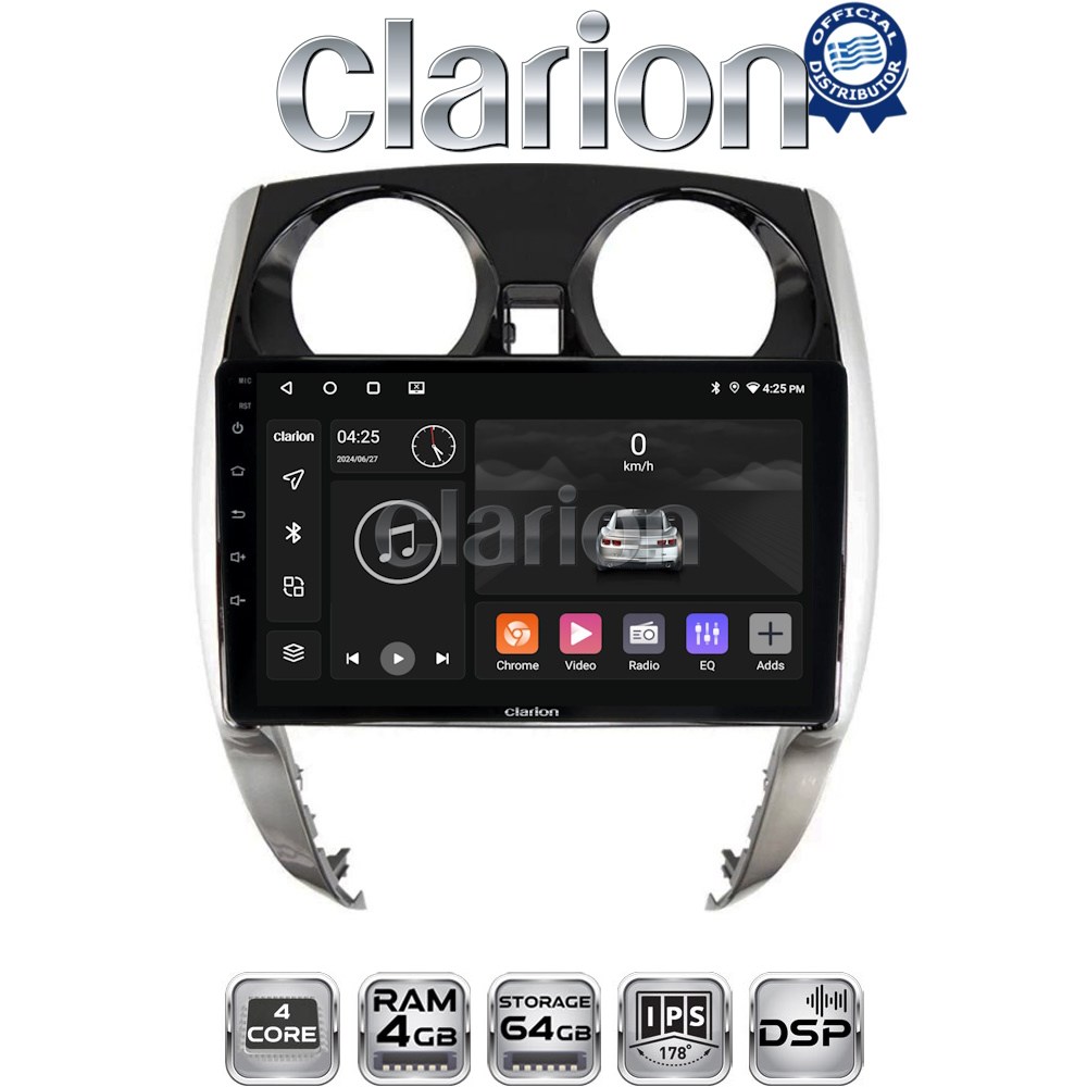 CLARION GL32790 Οθόνη OEM Multimedia Αυτοκινήτου για Nissan Note 2013 > 2020 (CarPlay/AndroidAuto/BT/GPS/WIFI/GPRS)