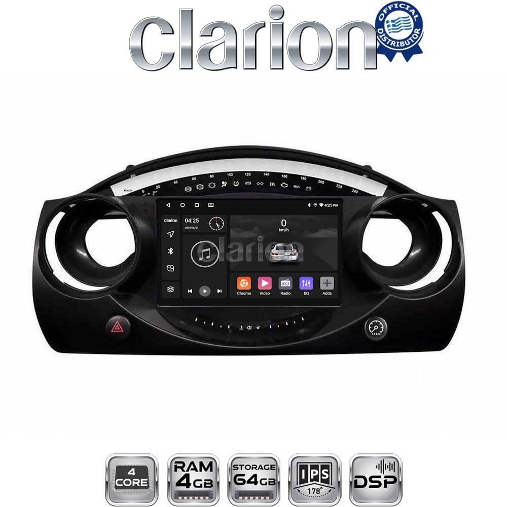CLARION GL32832 Οθόνη OEM Multimedia Αυτοκινήτου για MINI COOPER 2001 > 2007 (CarPlay/AndroidAuto/BT/GPS/WIFI/GPRS)