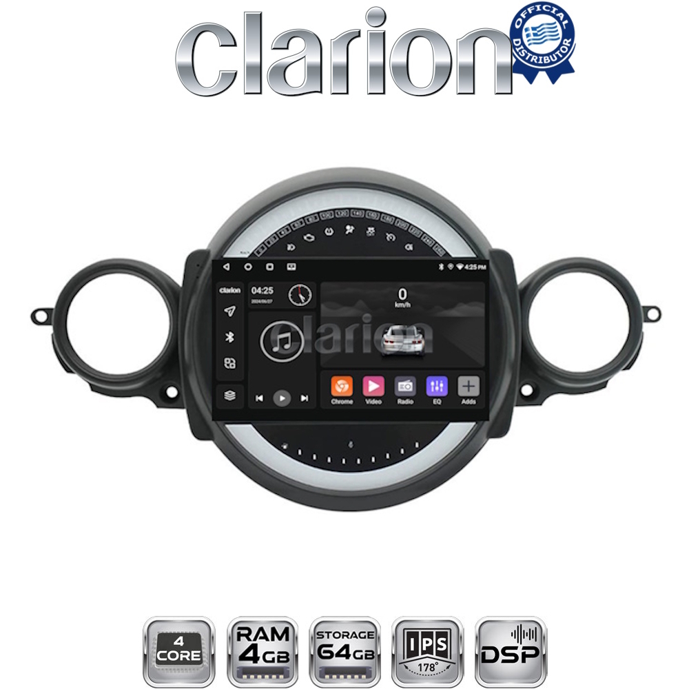 CLARION GL32834 Οθόνη OEM Multimedia Αυτοκινήτου για Mini Cooper '07>'14 Clubman 2007 > 2014 (CarPlay/AndroidAuto/BT/GPS/WIFI/GPRS)