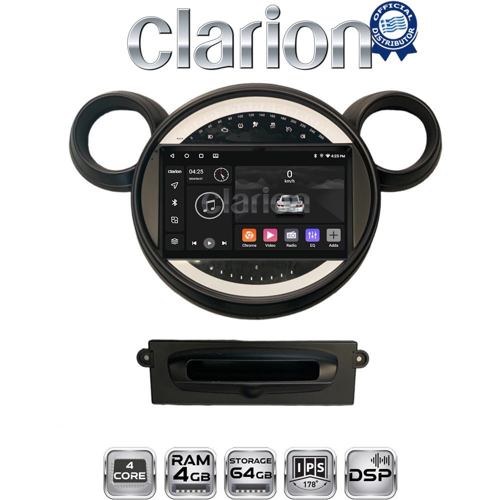 CLARION GL32835 Οθόνη OEM Multimedia Αυτοκινήτου για MINI Clubman '07>'14 & Countryman '10>'16 & Paceman '12>'16 & Cooper '07>'14 (CarPlay/AndroidAuto/BT/GPS/WIFI/GPRS)