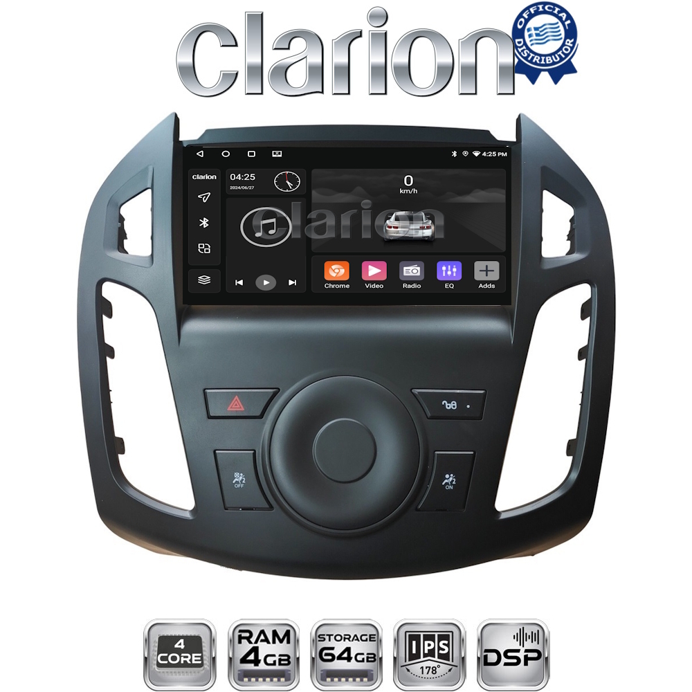 CLARION GL32858B Οθόνη OEM Multimedia Αυτοκινήτου για Ford Transit Connect 2013 > 2017 (CarPlay/AndroidAuto/BT/GPS/WIFI/GPRS)