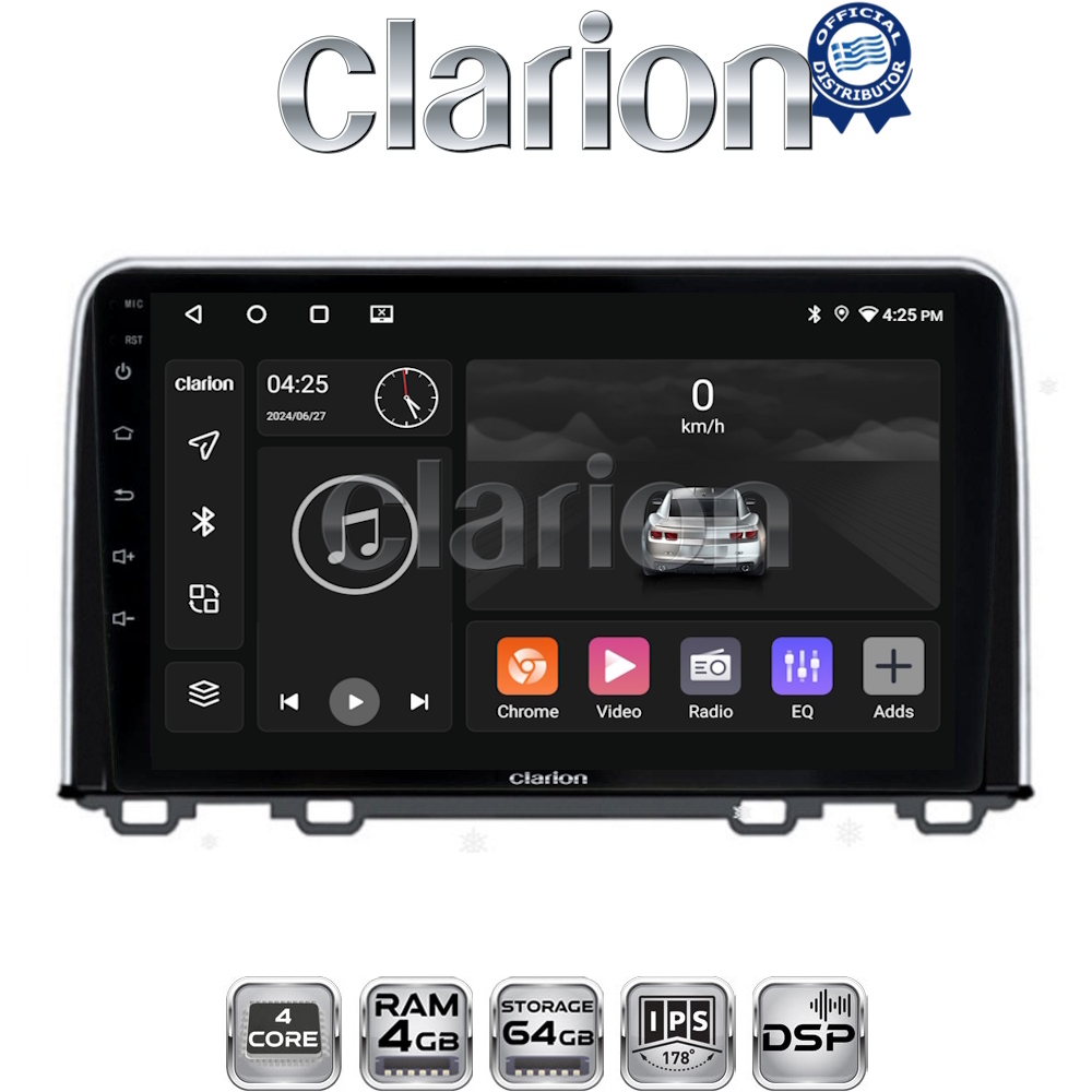 CLARION GL32912 Οθόνη OEM Multimedia Αυτοκινήτου για HONDA CRV 2017> (CarPlay/AndroidAuto/BT/GPS/WIFI/GPRS)