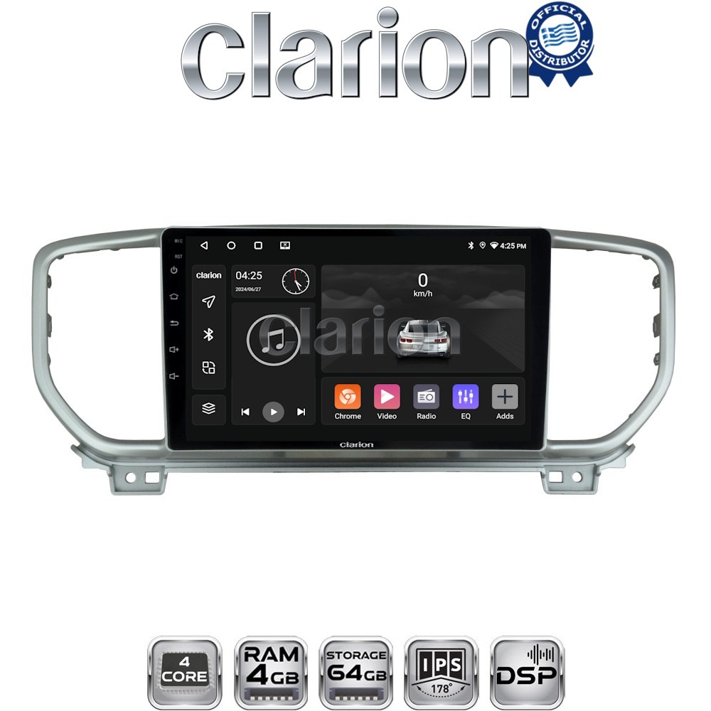 CLARION GL32938 Οθόνη OEM Multimedia Αυτοκινήτου για KIA SPORTAGE 2019> (CarPlay/AndroidAuto/BT/GPS/WIFI/GPRS)