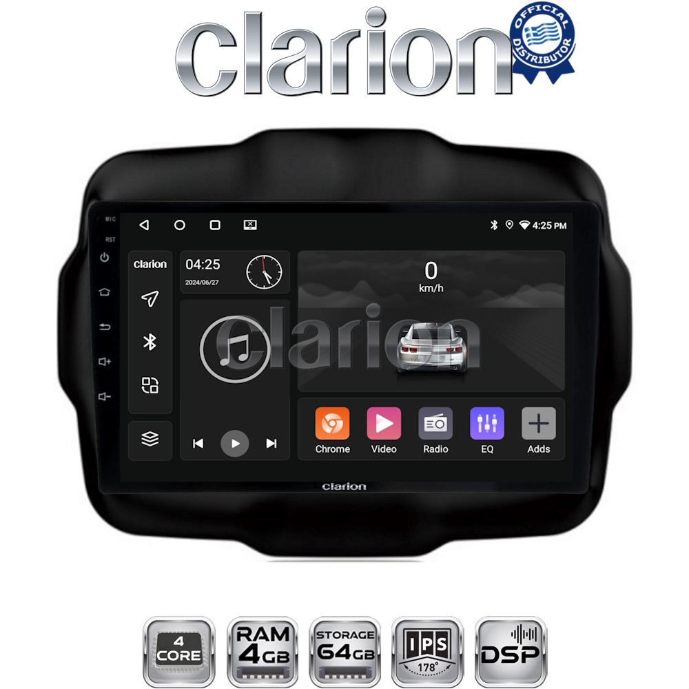 CLARION GL32952 Οθόνη OEM Multimedia Αυτοκινήτου για RENEGADE 2014> (CarPlay/AndroidAuto/BT/GPS/WIFI/GPRS)