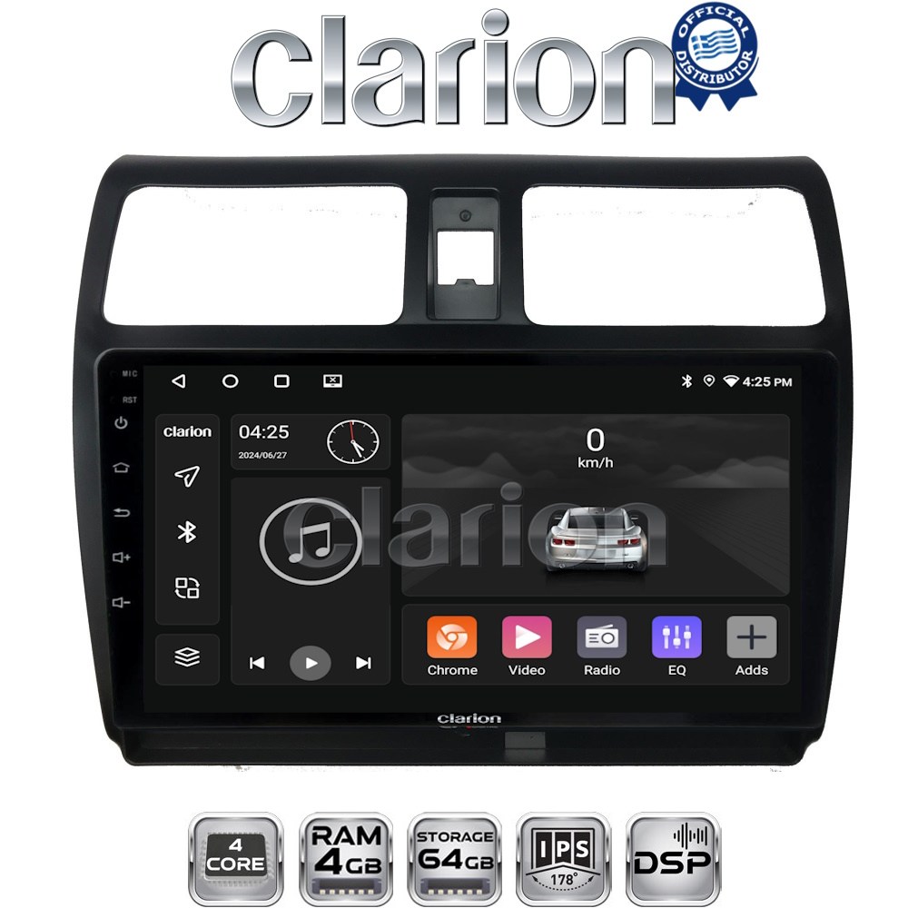CLARION GL32978 Οθόνη OEM Multimedia Αυτοκινήτου για SUZUKI SWIFT 2005 > 2010 (CarPlay/AndroidAuto/BT/GPS/WIFI/GPRS)