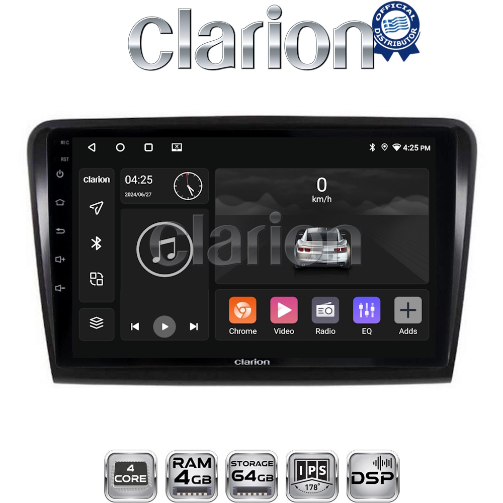 CLARION GL32982 Οθόνη OEM Multimedia Αυτοκινήτου για SK SUPERB 2008>2015 (CarPlay/AndroidAuto/BT/GPS/WIFI/GPRS)