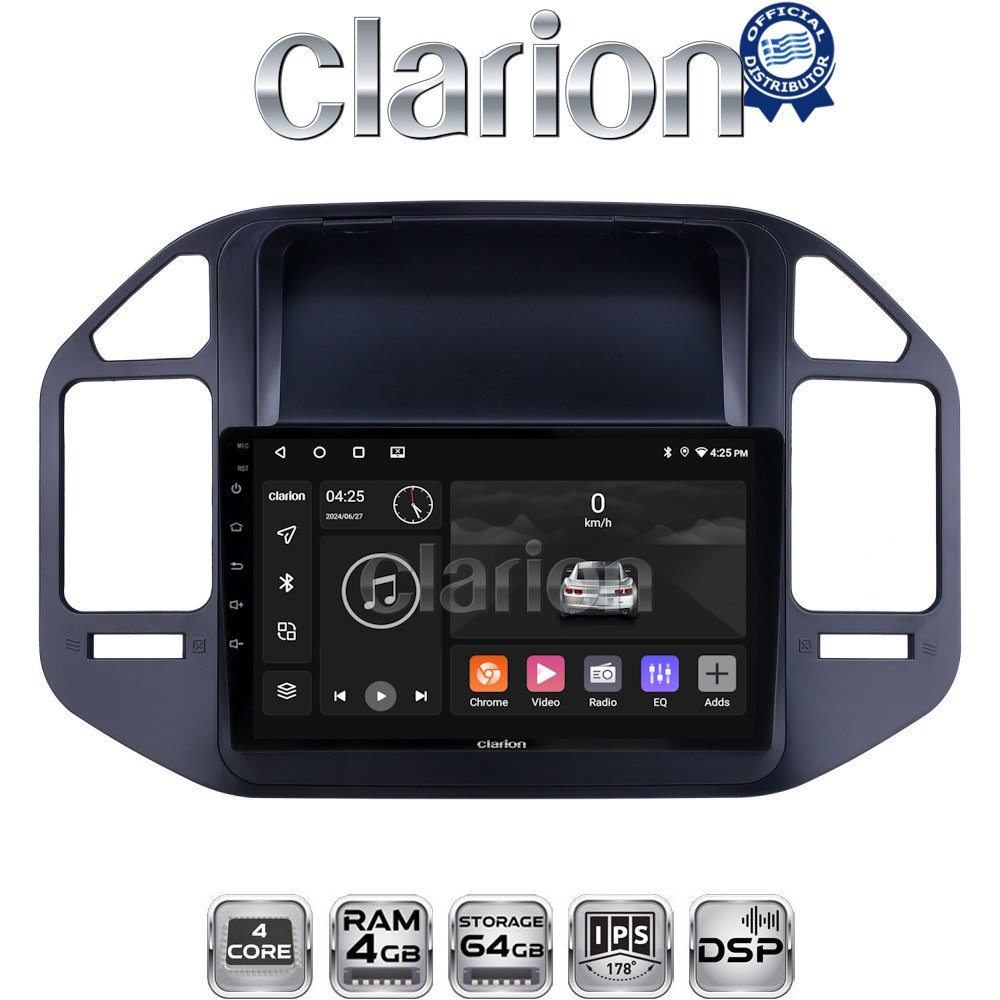 CLARION GL32990 Οθόνη OEM Multimedia Αυτοκινήτου για Mitsubishi Pajero 1999 > 2006 (CarPlay/AndroidAuto/BT/GPS/WIFI/GPRS)