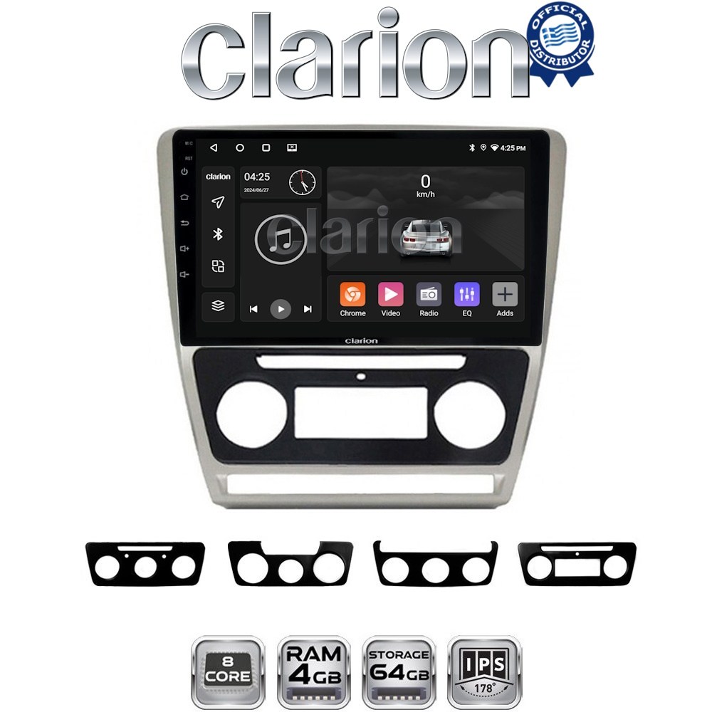 CLARION GL52005 Οθόνη OEM Multimedia Αυτοκινήτου για Skoda Octavia 2005 > 2012  (CarPlay/AndroidAuto/BT/GPS/WIFI/GPRS)