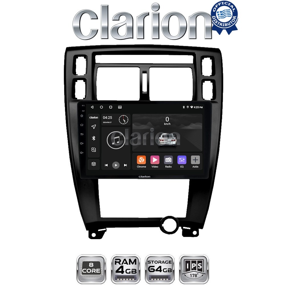 CLARION GL52006B Οθόνη OEM Multimedia Αυτοκινήτου για TUCSON 2004 > 2010 (CarPlay/AndroidAuto/BT/GPS/WIFI/GPRS)