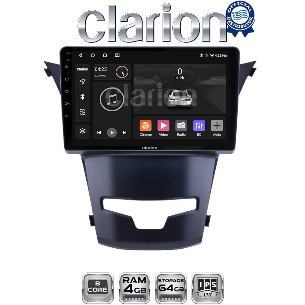 CLARION GL52016 Οθόνη OEM Multimedia Αυτοκινήτου για Ssangyong Korando 2014>(CarPlay/AndroidAuto/BT/GPS/WIFI/GPRS)