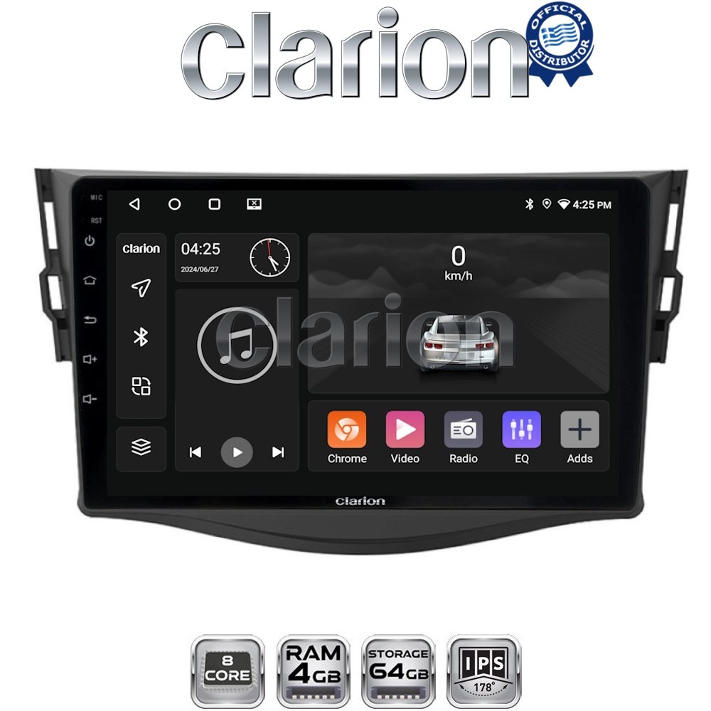 CLARION GL52018 Οθόνη OEM Multimedia Αυτοκινήτου για TOYOTA RAV4 2006 > 2012 (CarPlay/AndroidAuto/BT/GPS/WIFI/GPRS)