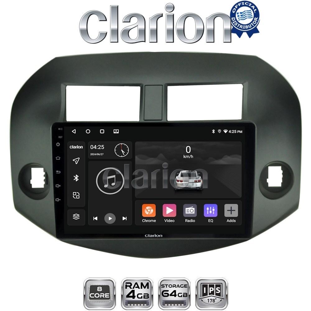 CLARION GL52018B Οθόνη OEM Multimedia Αυτοκινήτου για Toyota Rav4 2007 > 2012 (CarPlay/AndroidAuto/BT/GPS/WIFI/GPRS)