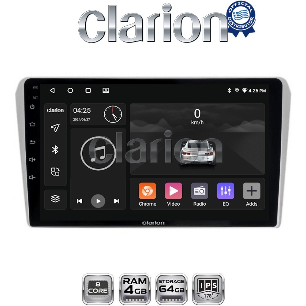 CLARION GL52025 Οθόνη OEM Multimedia Αυτοκινήτου για Toyota Avensis 2003>2008 (CarPlay/AndroidAuto/BT/GPS/WIFI/GPRS)