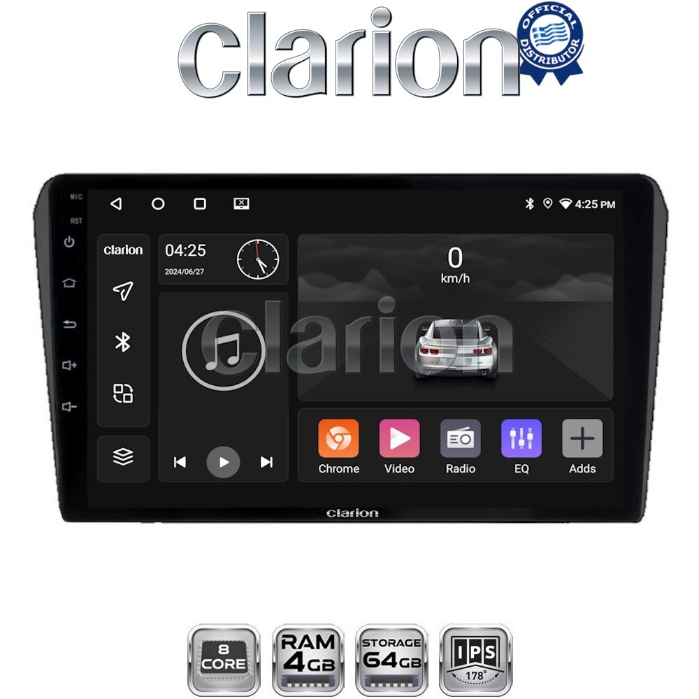 CLARION GL52025B Οθόνη OEM Multimedia Αυτοκινήτου για Toyota Avensis 2003>2008 (CarPlay/AndroidAuto/BT/GPS/WIFI/GPRS)