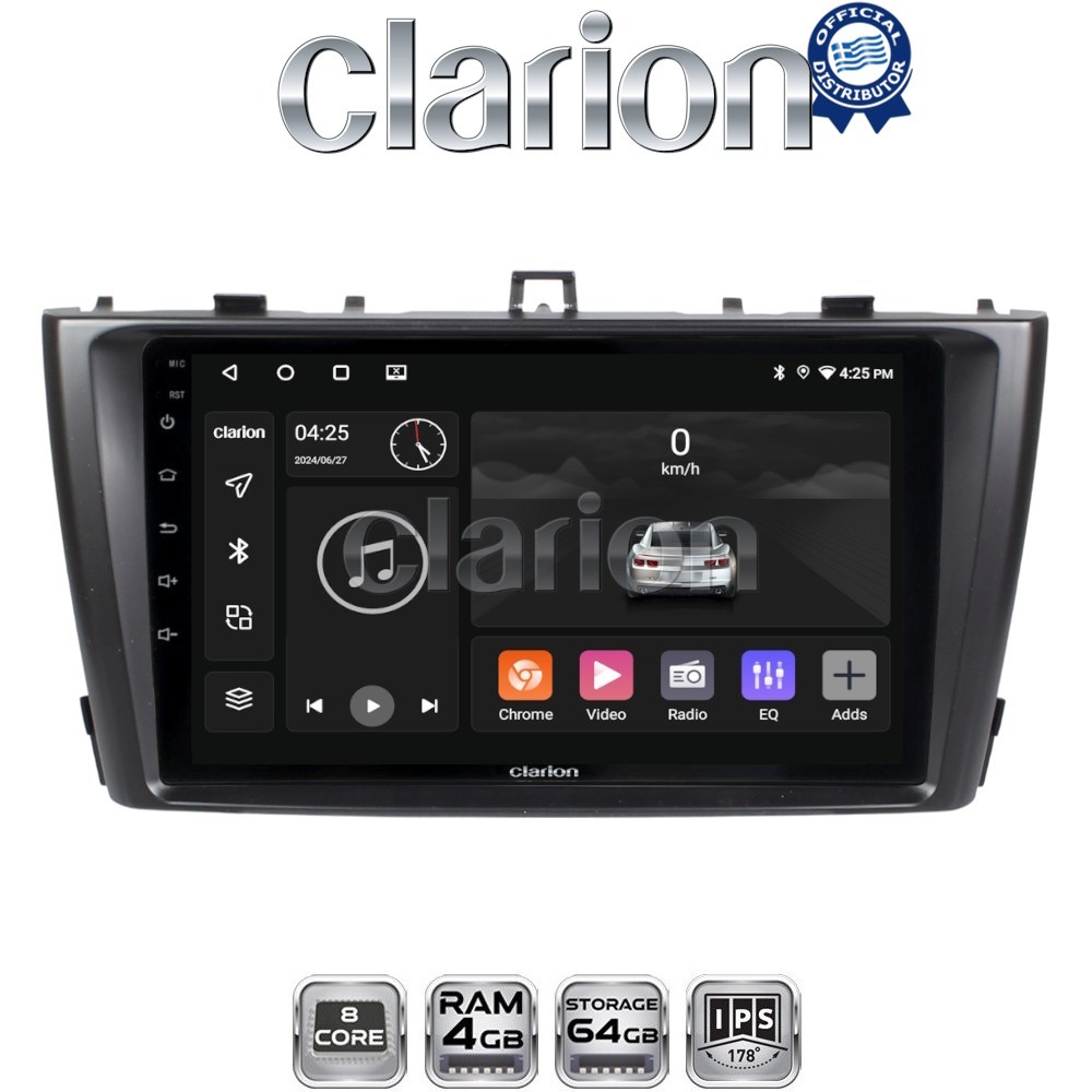 CLARION GL52027G Οθόνη OEM Multimedia Αυτοκινήτου για Toyota Avensis 2009 > 2016 (CarPlay/AndroidAuto/BT/GPS/WIFI/GPRS)