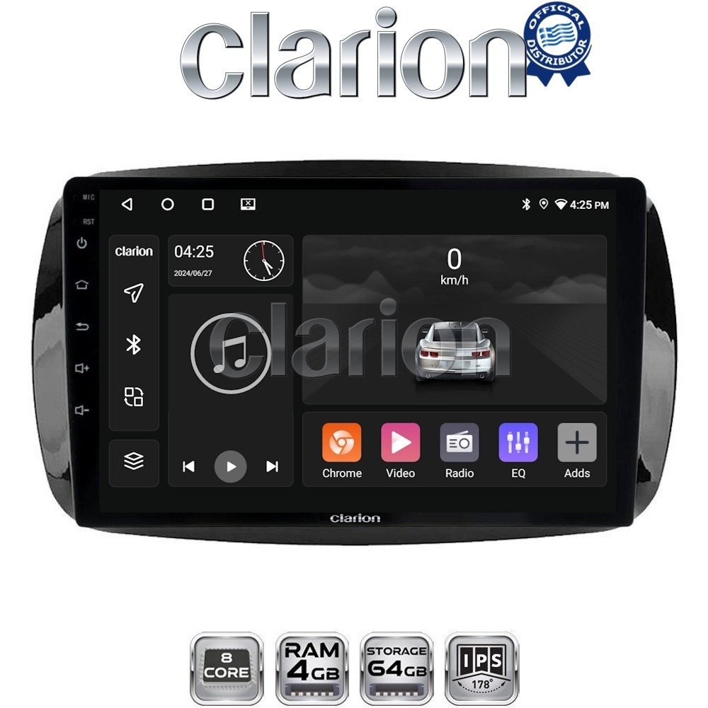 CLARION GL52029 Οθόνη OEM Multimedia Αυτοκινήτου για SMART ForTwo  2015> (CarPlay/AndroidAuto/BT/GPS/WIFI/GPRS)