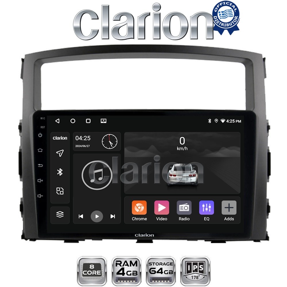 CLARION GL52038 Οθόνη OEM Multimedia Αυτοκινήτου για MITSUBISHI PAJERO 2006>2014 (CarPlay/AndroidAuto/BT/GPS/WIFI/GPRS)