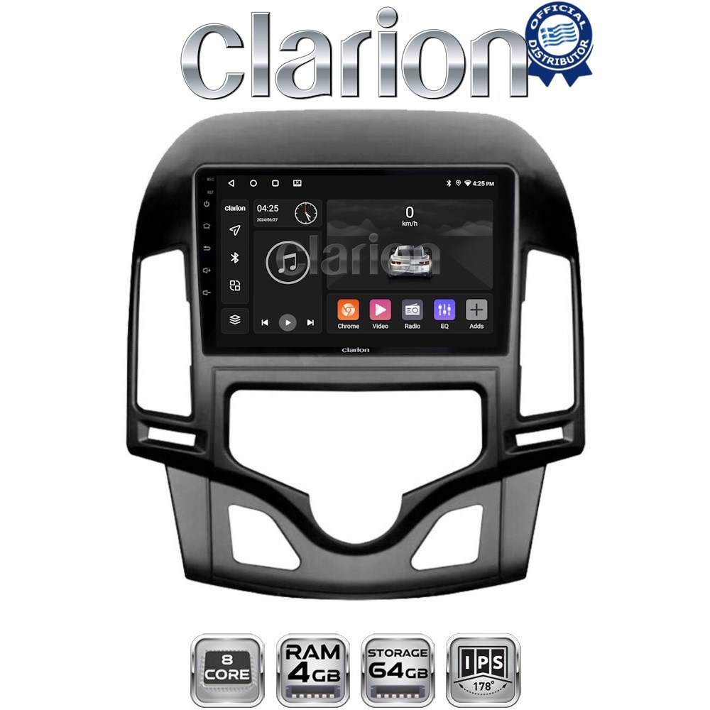 CLARION GL52043CL Οθόνη OEM Multimedia Αυτοκινήτου για HYUNDAI i30 2007-2012  (CarPlay/AndroidAuto/BT/GPS/WIFI/GPRS)