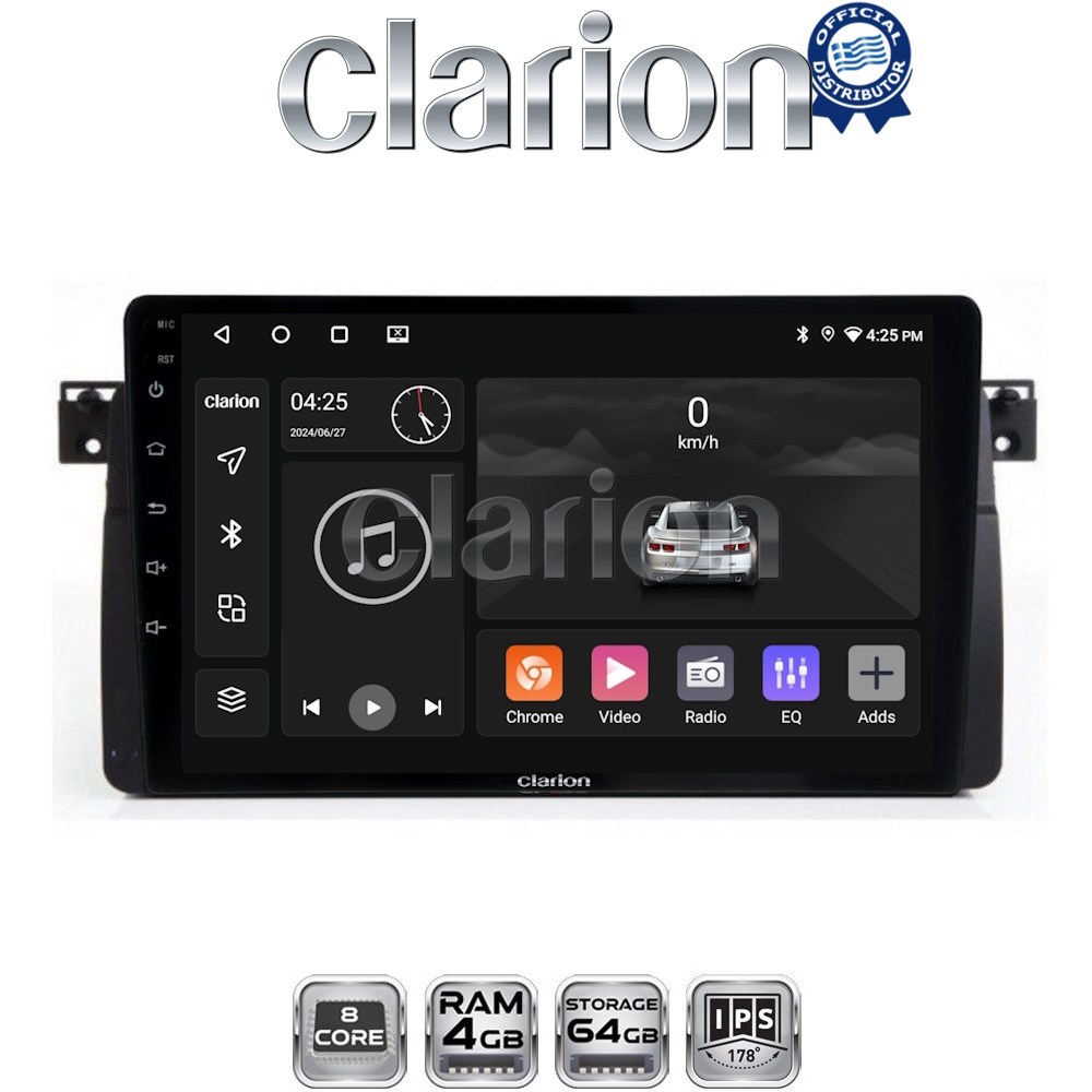 CLARION GL52052 Οθόνη OEM Multimedia Αυτοκινήτου για BMW Σειρά 3 (E46) 1998>2005  (CarPlay/AndroidAuto/BT/GPS/WIFI/GPRS)
