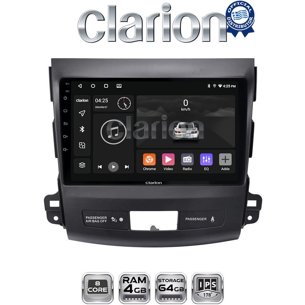 CLARION GL52056 Οθόνη OEM Multimedia Αυτοκινήτου για OUTLANDER, C CROSSER,4007 2006>2012 (CarPlay/AndroidAuto/BT/GPS/WIFI/GPRS)