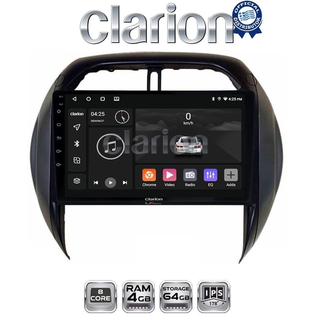 CLARION GL52071CL Οθόνη OEM Multimedia Αυτοκινήτου για Toyota Rav4 2000 > 2006 (CarPlay/AndroidAuto/BT/GPS/WIFI/GPRS)