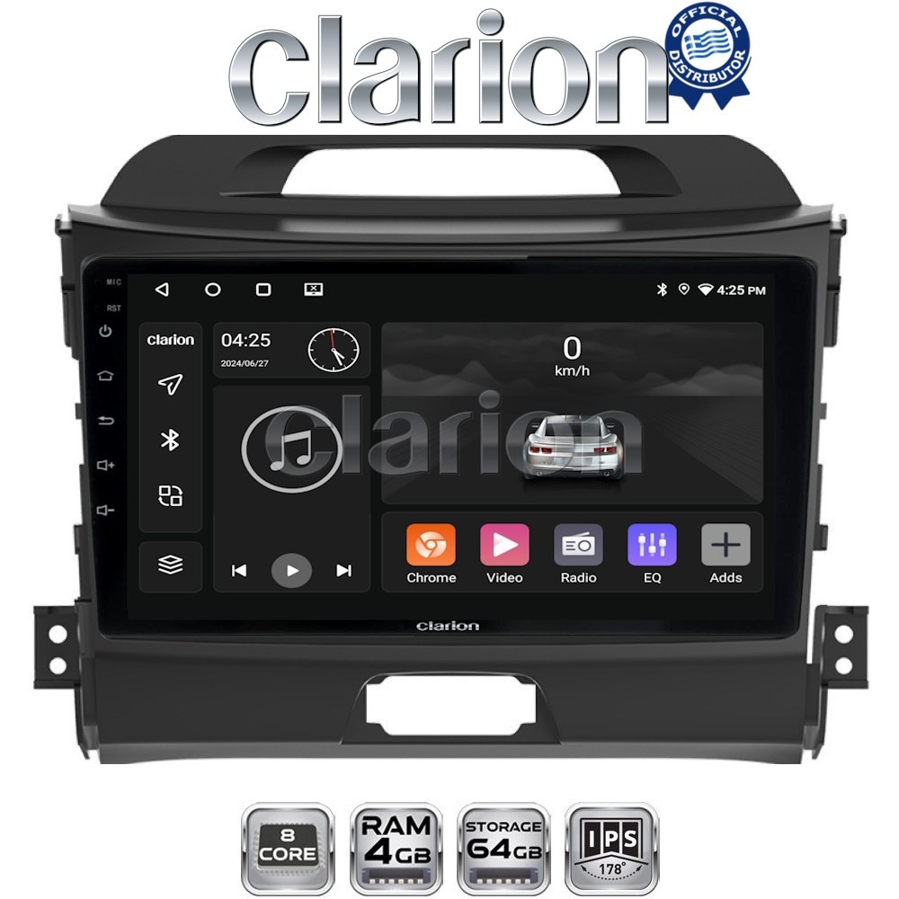 CLARION GL52074 Οθόνη OEM Multimedia Αυτοκινήτου για KIA SPORTAGE 2010>2015 (CarPlay/AndroidAuto/BT/GPS/WIFI/GPRS)