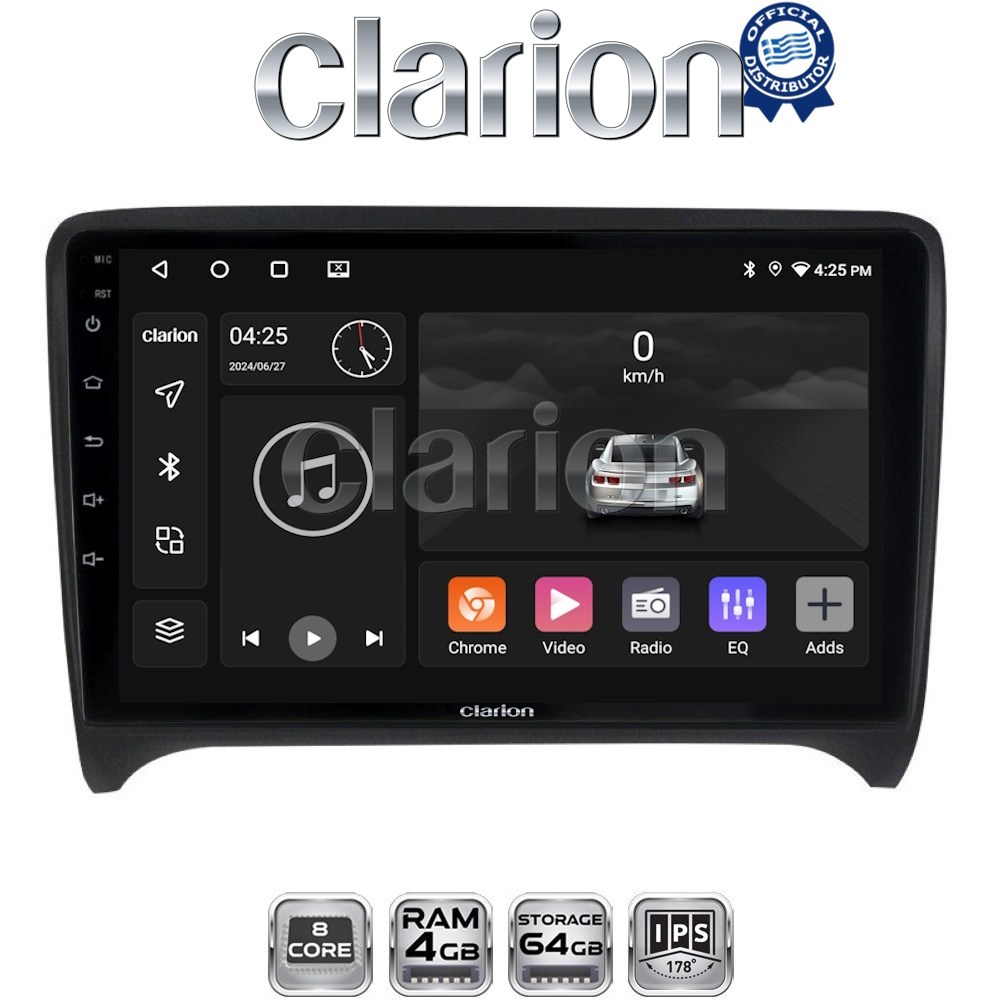 CLARION GL52078 Οθόνη OEM Multimedia Αυτοκινήτου για AUDI TT  2007 > 2014 (CarPlay/AndroidAuto/BT/GPS/WIFI/GPRS)