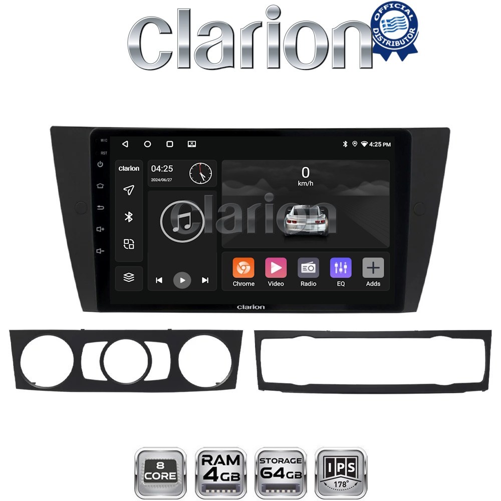 CLARION GL52095 Οθόνη OEM Multimedia Αυτοκινήτου για BMW σειρά 3 (E90-91-92-93) 2005-2012 (CarPlay/AndroidAuto/BT/GPS/WIFI/GPRS)