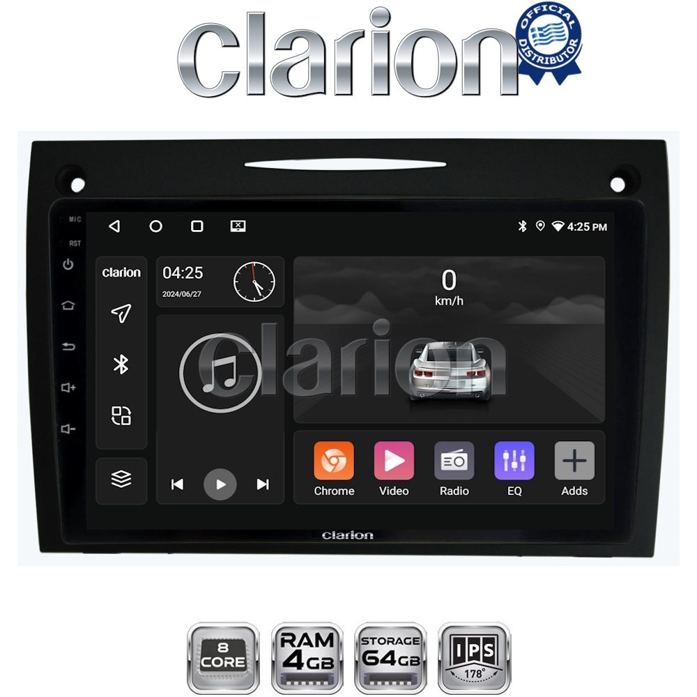 CLARION GL52096 Οθόνη OEM Multimedia Αυτοκινήτου για Mercedes SLK (W171) (CarPlay/AndroidAuto/BT/GPS/WIFI/GPRS)