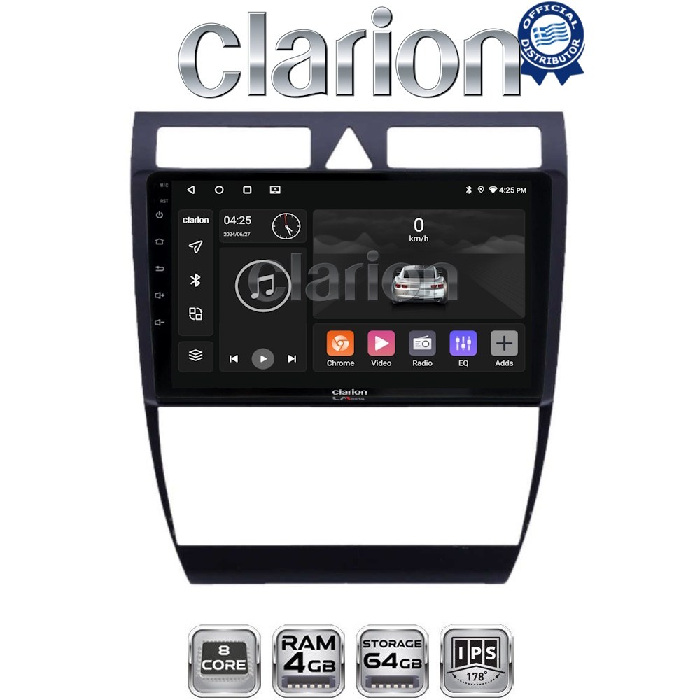CLARION GL52102 Οθόνη OEM Multimedia Αυτοκινήτου για Audi A6 1998 > 2004 (CarPlay/AndroidAuto/BT/GPS/WIFI/GPRS)