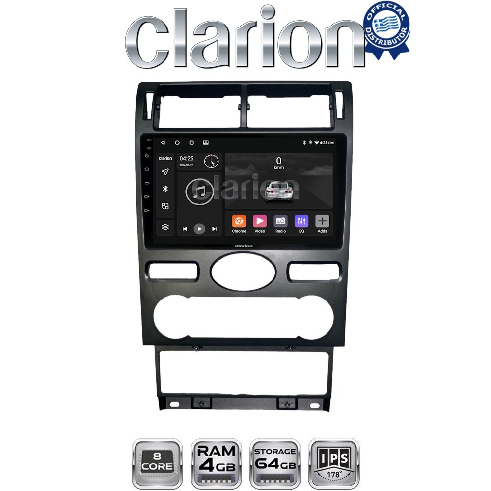 CLARION GL52104 Οθόνη OEM Multimedia Αυτοκινήτου για Ford Mondeo 2003 > 2006 (CarPlay/AndroidAuto/BT/GPS/WIFI/GPRS)