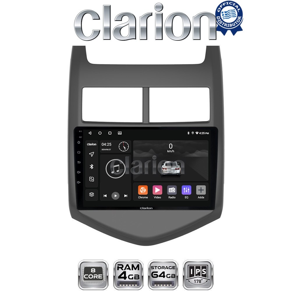 CLARION GL52107 Οθόνη OEM Multimedia Αυτοκινήτου για CHEVROLET AVEO 2012> (CarPlay/AndroidAuto/BT/GPS/WIFI/GPRS)