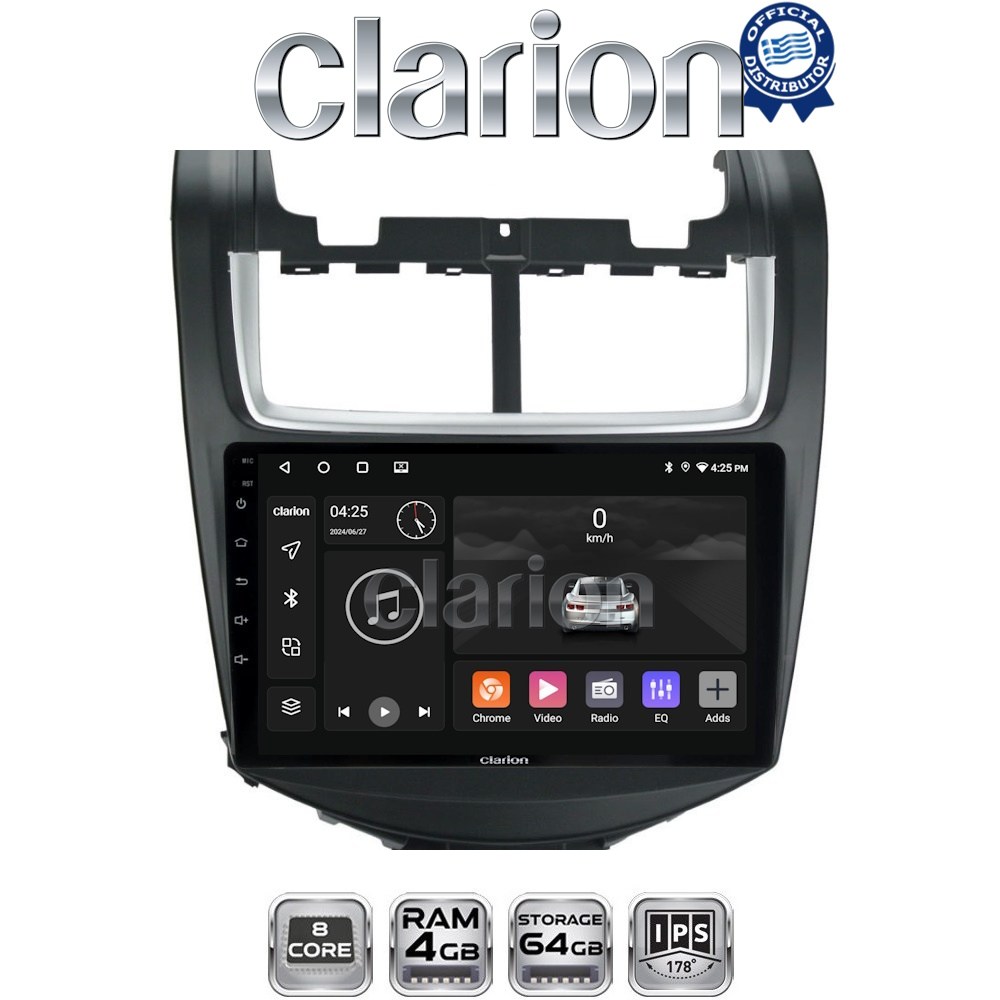 CLARION GL52108 Οθόνη OEM Multimedia Αυτοκινήτου για Chevrolet Aveo 2014>2017 (CarPlay/AndroidAuto/BT/GPS/WIFI/GPRS)