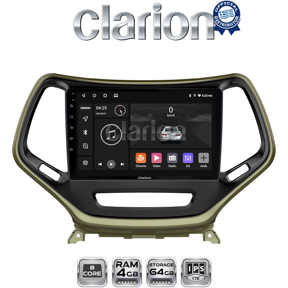 CLARION GL52119 Οθόνη OEM Multimedia Αυτοκινήτου για JEEP CHEROKEE 2014>  (CarPlay/AndroidAuto/BT/GPS/WIFI/GPRS)