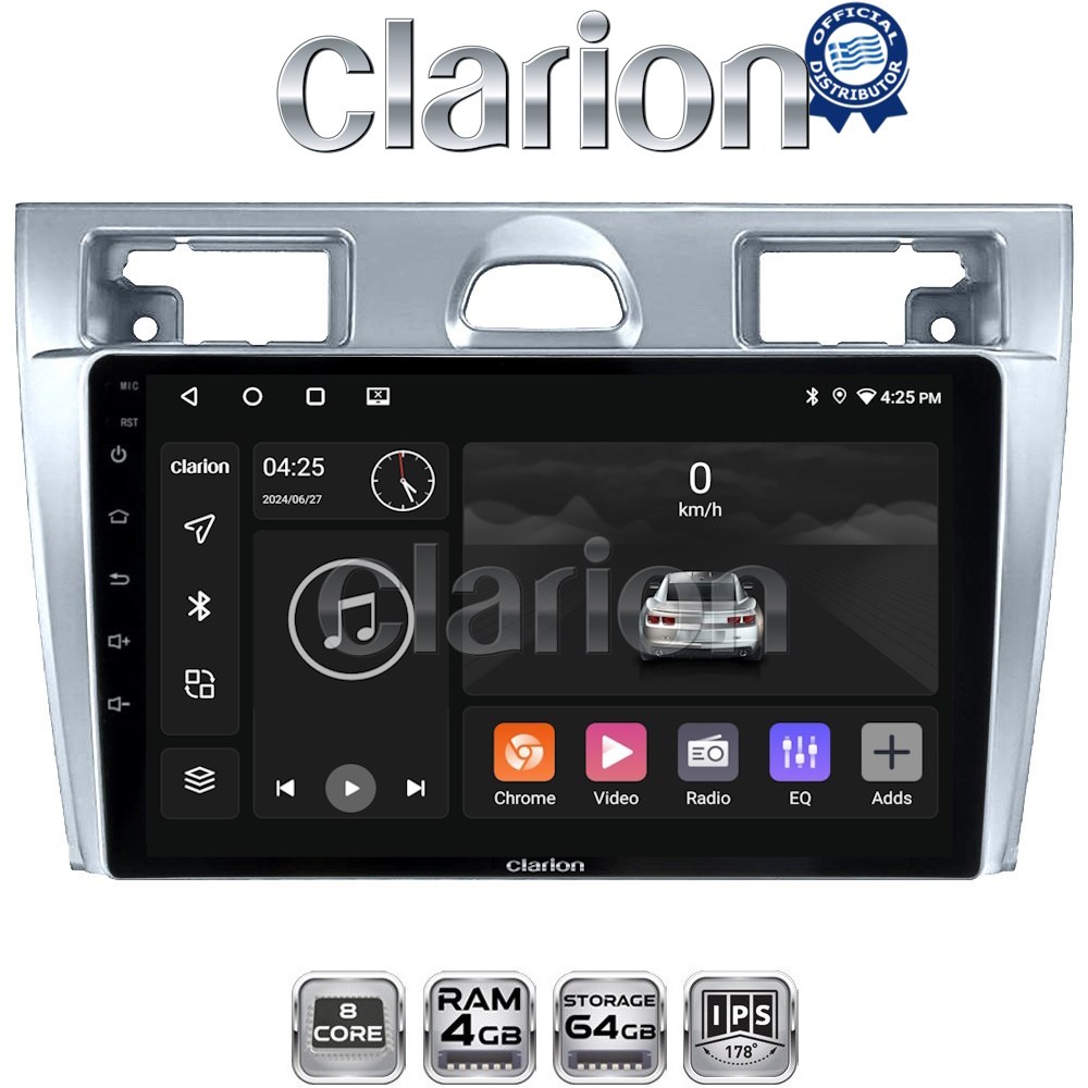 CLARION GL52140 Οθόνη OEM Multimedia Αυτοκινήτου για Ford Fiesta 2006 -> 2008 (CarPlay/AndroidAuto/BT/GPS/WIFI/GPRS)