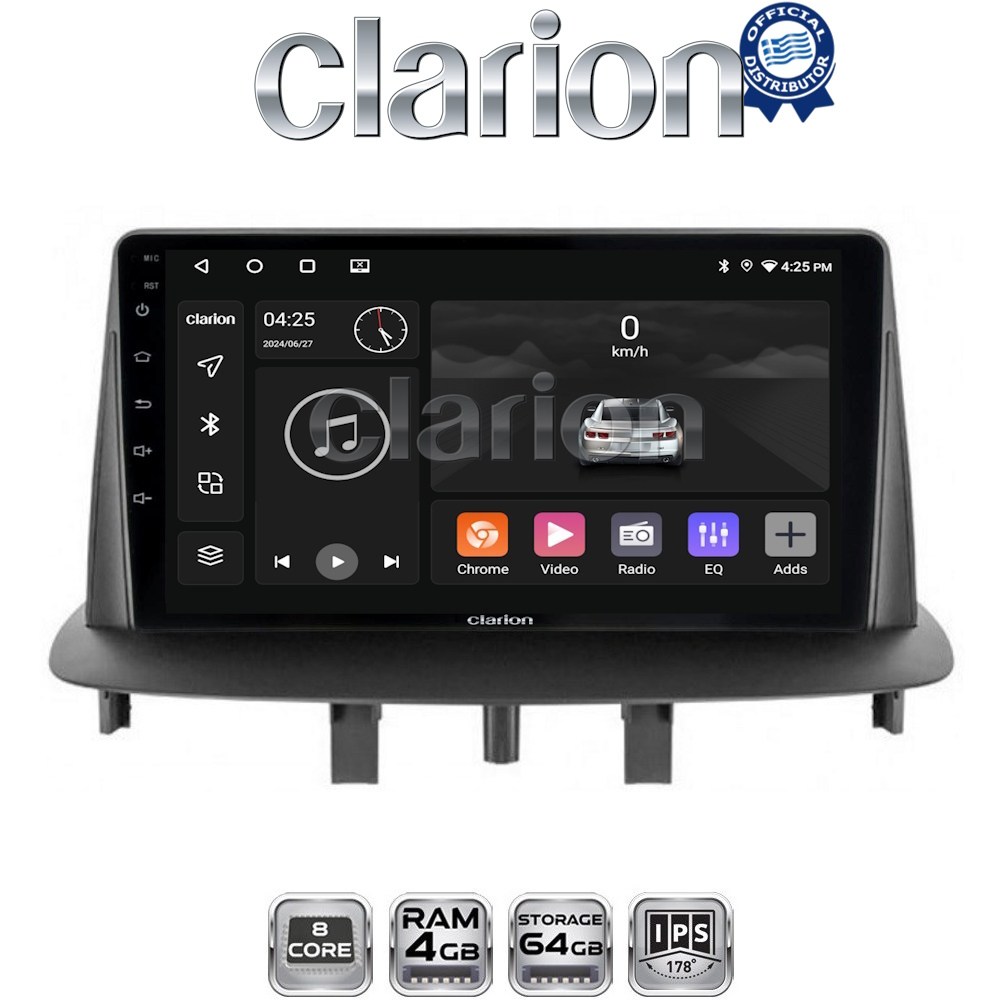 CLARION GL52145 Οθόνη OEM Multimedia Αυτοκινήτου για RENAULT MEGANE3 (CarPlay/AndroidAuto/BT/GPS/WIFI/GPRS)