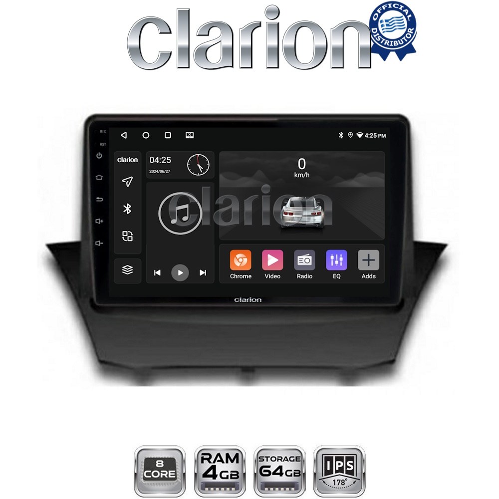 CLARION GL52152 Οθόνη OEM Multimedia Αυτοκινήτου για FORD FIESTA 2008>2009 (CarPlay/AndroidAuto/BT/GPS/WIFI/GPRS)