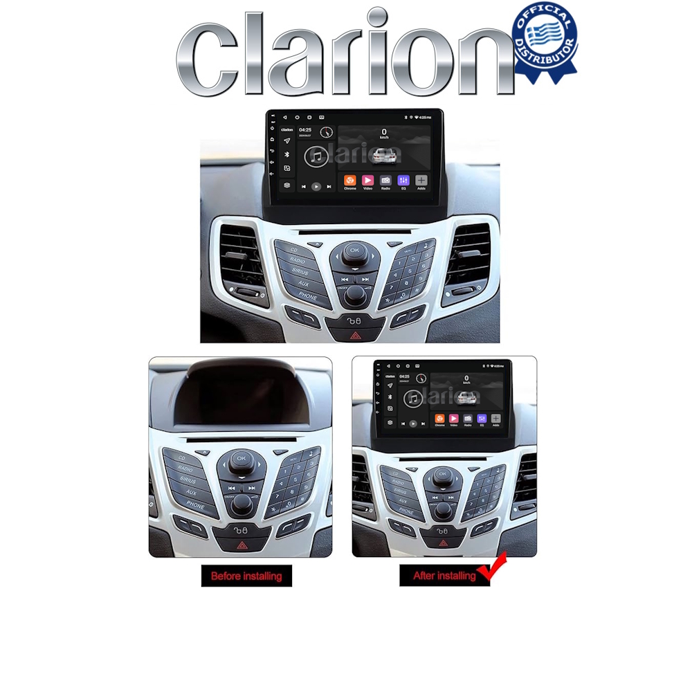 CLARION GL52152 Οθόνη OEM Multimedia Αυτοκινήτου για FORD FIESTA 2008>2009 (CarPlay/AndroidAuto/BT/GPS/WIFI/GPRS)