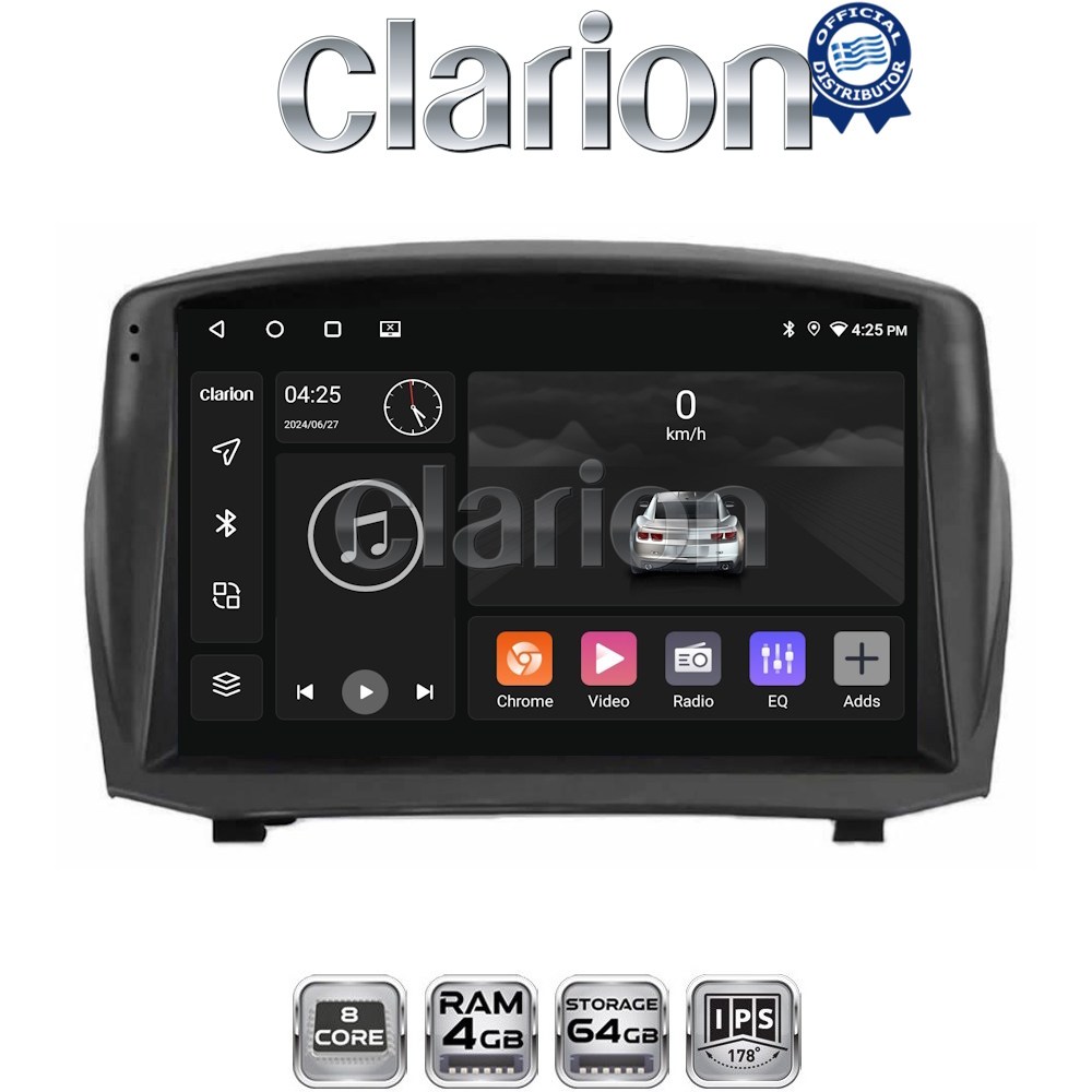 CLARION GL52152B Οθόνη OEM Multimedia Αυτοκινήτου για FORD FIESTA 2009>2017 (CarPlay/AndroidAuto/BT/GPS/WIFI/GPRS)