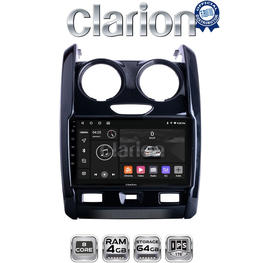 CLARION GL52158 Οθόνη OEM Multimedia Αυτοκινήτου για DACIA DUSTER 2013>2019 (CarPlay/AndroidAuto/BT/GPS/WIFI/GPRS)