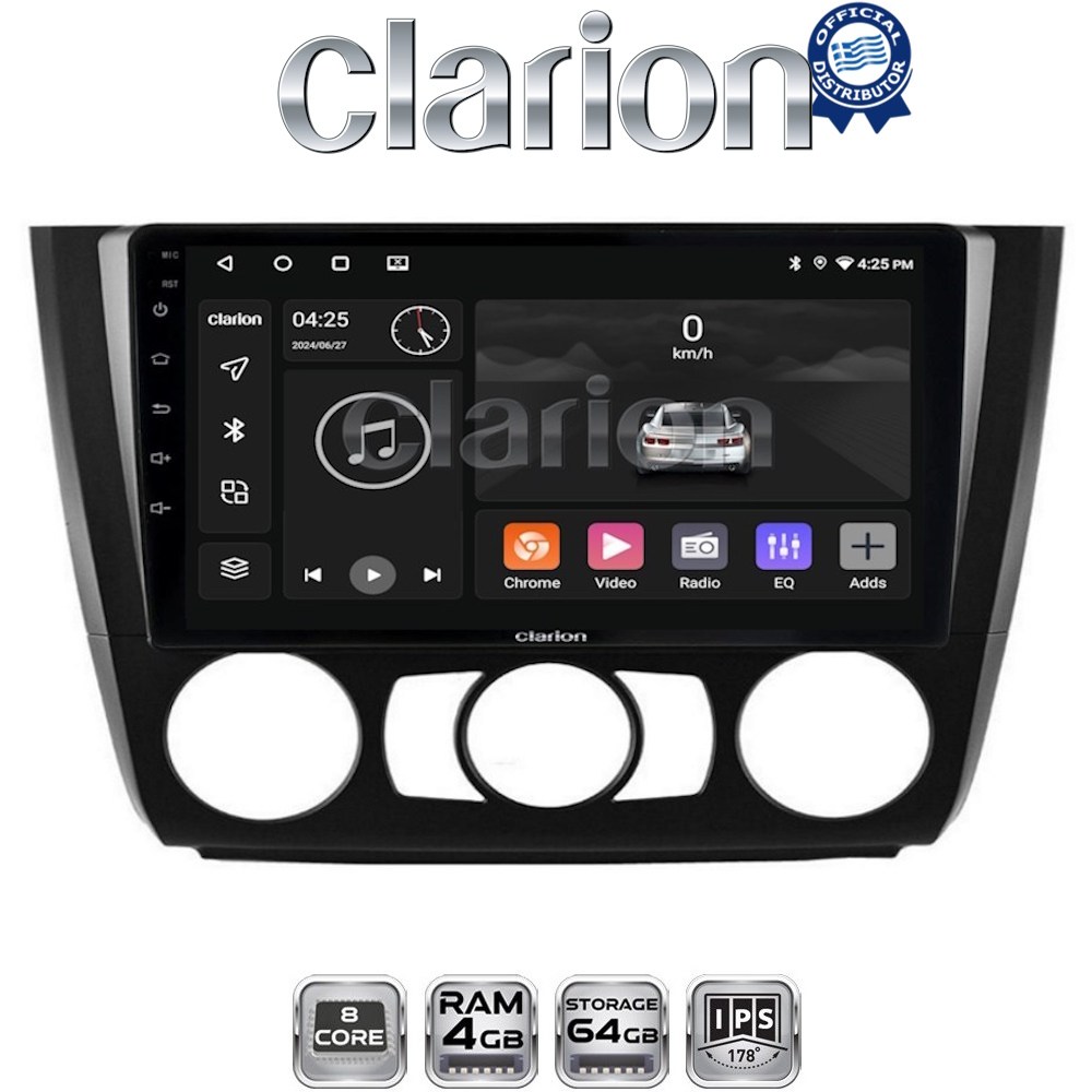 CLARION GL52170 Οθόνη OEM Multimedia Αυτοκινήτου για BMW σειρά 1 (E81 - E82 - E87 -E88) (CarPlay/AndroidAuto/BT/GPS/WIFI/GPRS)