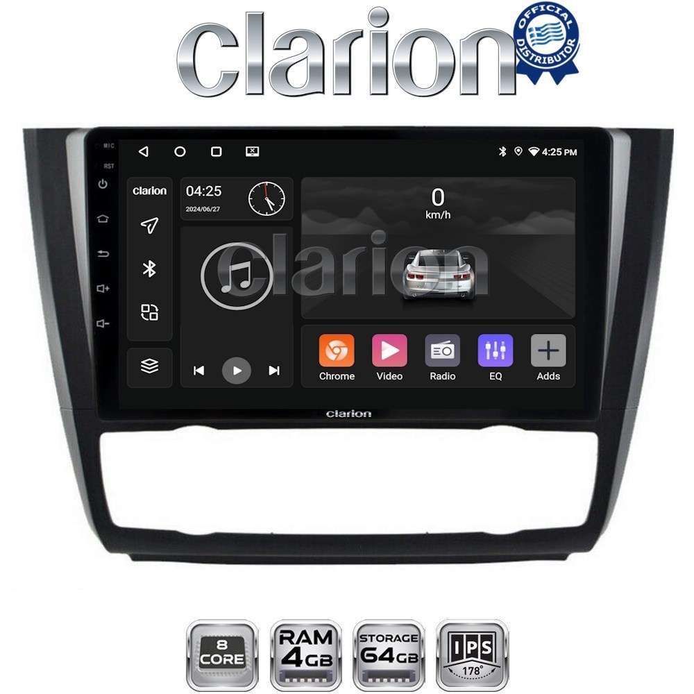CLARION GL52170B Οθόνη OEM Multimedia Αυτοκινήτου για BMW σειρά 1 (E81 - E82 - E87 -E88) (CarPlay/AndroidAuto/BT/GPS/WIFI/GPRS)