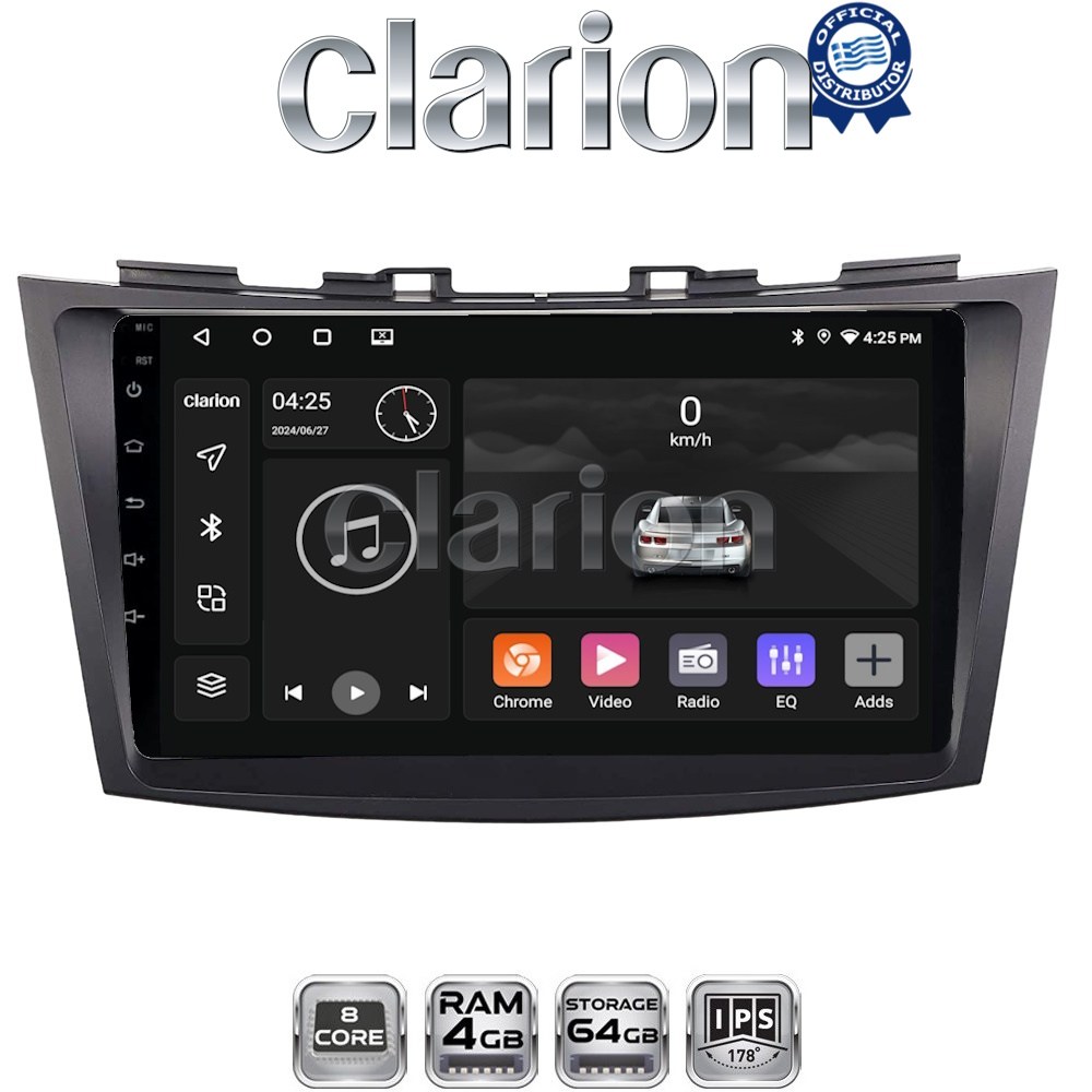 CLARION GL52179 Οθόνη OEM Multimedia Αυτοκινήτου για SUZUKI SWIFT 2011>2016 (CarPlay/AndroidAuto/BT/GPS/WIFI/GPRS)