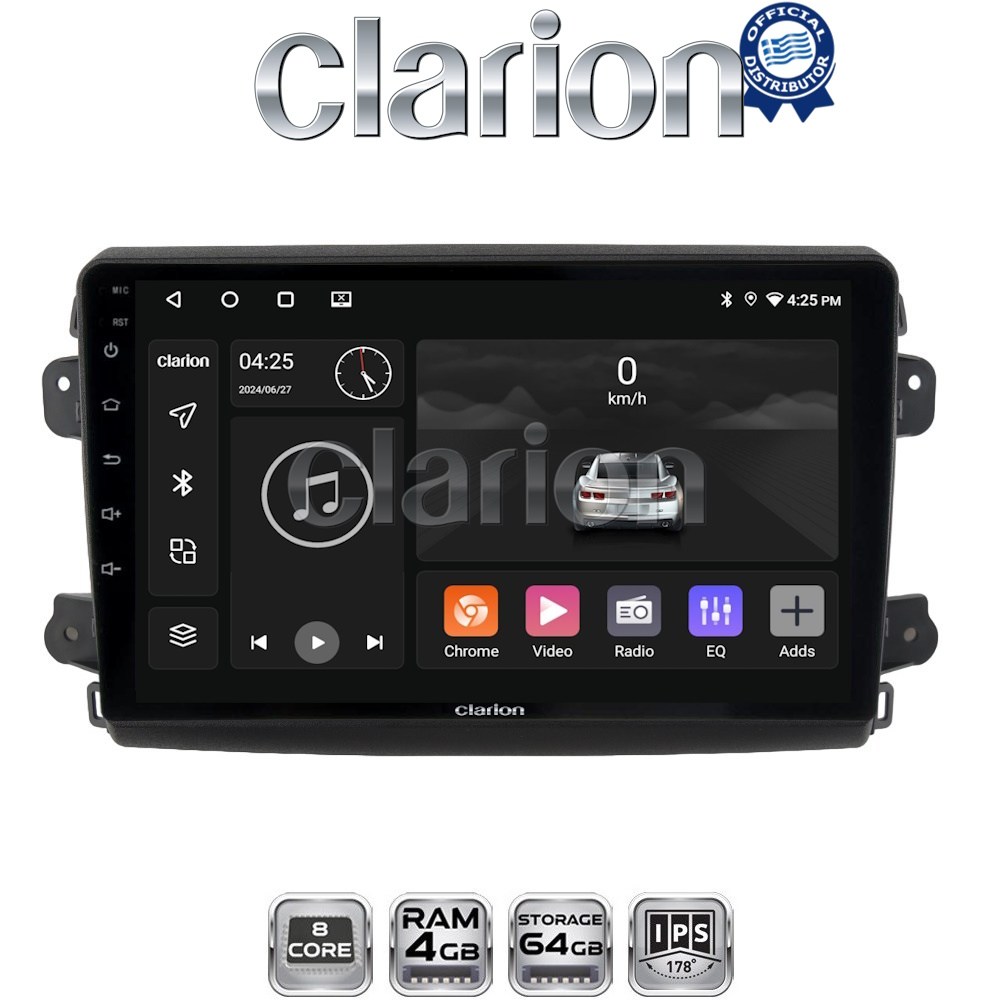 CLARION GL52192 Οθόνη OEM Multimedia Αυτοκινήτου για Fiat Ducato 2023 > (CarPlay/AndroidAuto/BT/GPS/WIFI/GPRS)